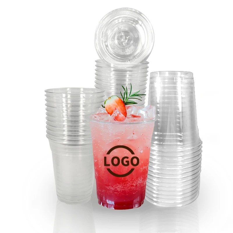 Transparent PET 16oz Disposable Cups - Perfect for Smoothies