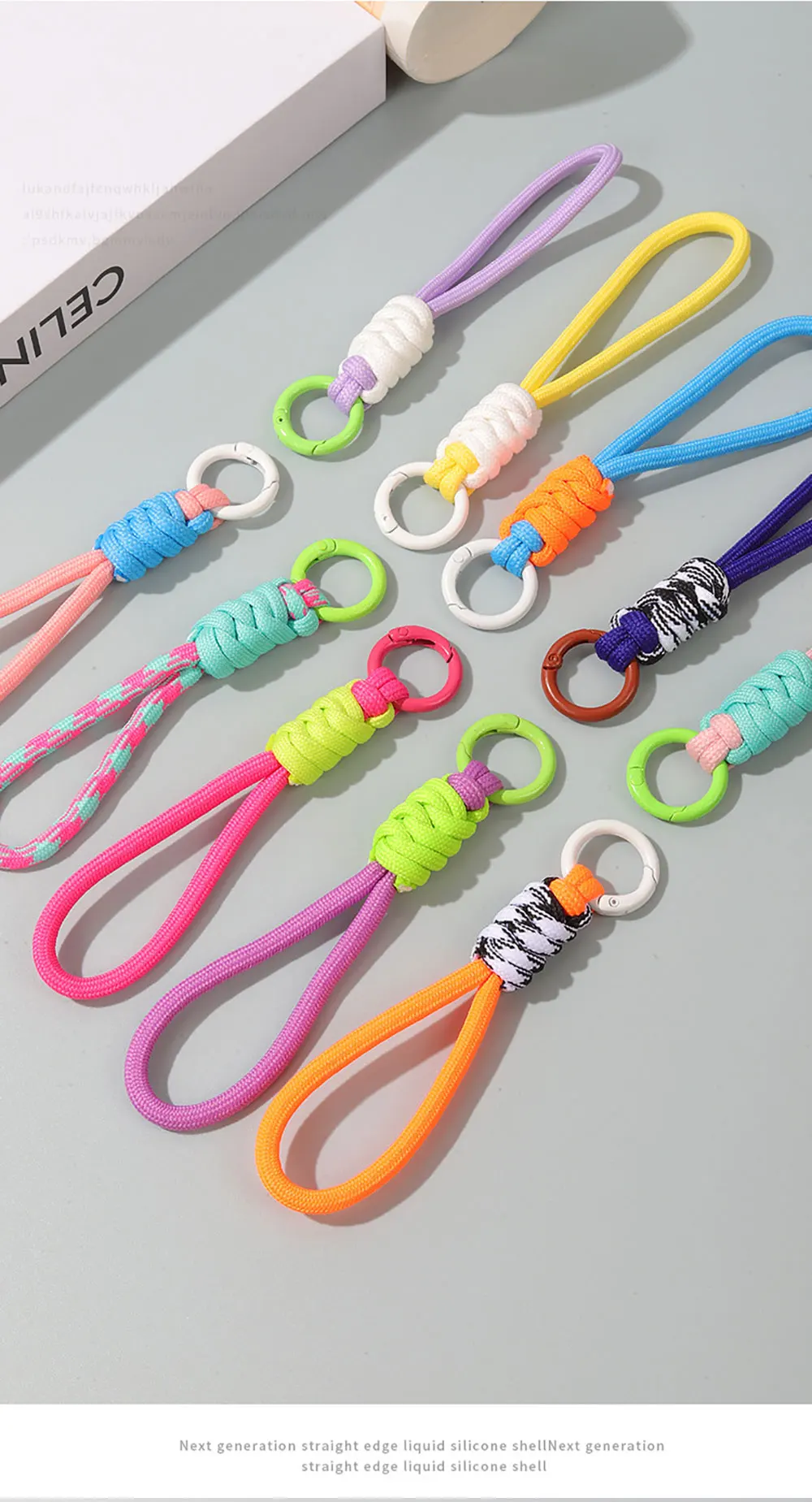 Assorted Colors Short Wristband Accessories Universal For All Iphone Smart Strap Mobile Chain Cell Phone Lanyard SJS035 Laudtec factory