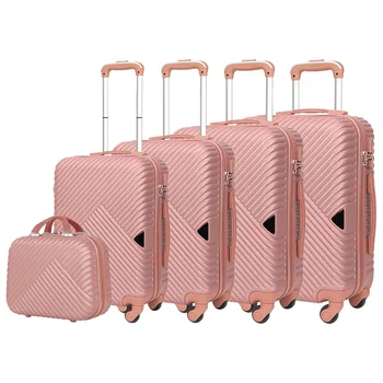 Customized Wholesale Lucky Factory ABS 12 20 24 28 32 5 Piece Travel Bags Luggage Trolley Set Suitcase Sets