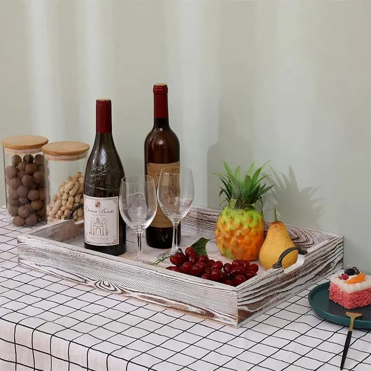 20 дюймов ретро ржавый твердый деревянный стол дисплей кухня оптовая продажа деревянные лотки