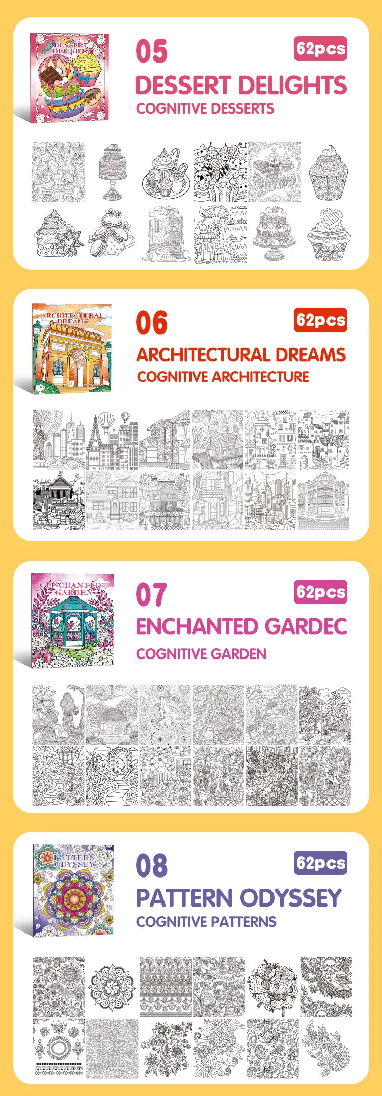 product custom unique drawing activities adult coloring books for women mental health-8