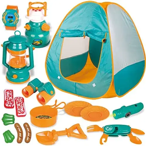 Olilia Kids Camping Set With Tent - Toddler Toys For Boys With Campfire
