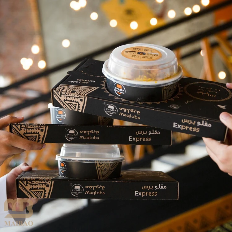 Custom 750ml 1000ml Takeout Rice Bowls with Lids Chicken Biryani ...