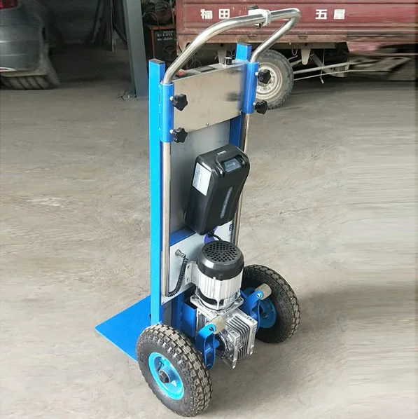 Hand Propelled Electric Load Carrier, 250kg 300kg 400kg Loading Stair Climbing Machine Handcart for Loading up and Down Stairs
