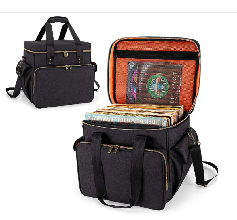 Source Newest vinyl record bag vinyl albums case storage carrying bag hold  up 60 lp records for travel collection on m.