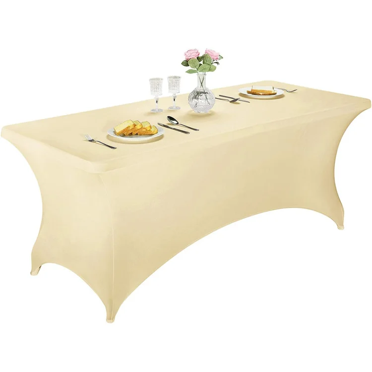 Spandex Fitted Stretch Table Cover For 6 Ft Or 4ft Or 8ft Folding Table Rectangular Cocktail