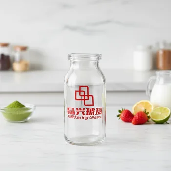 10ml Transparent Glass Bottle Crimp Neck Stopper Silk Screen