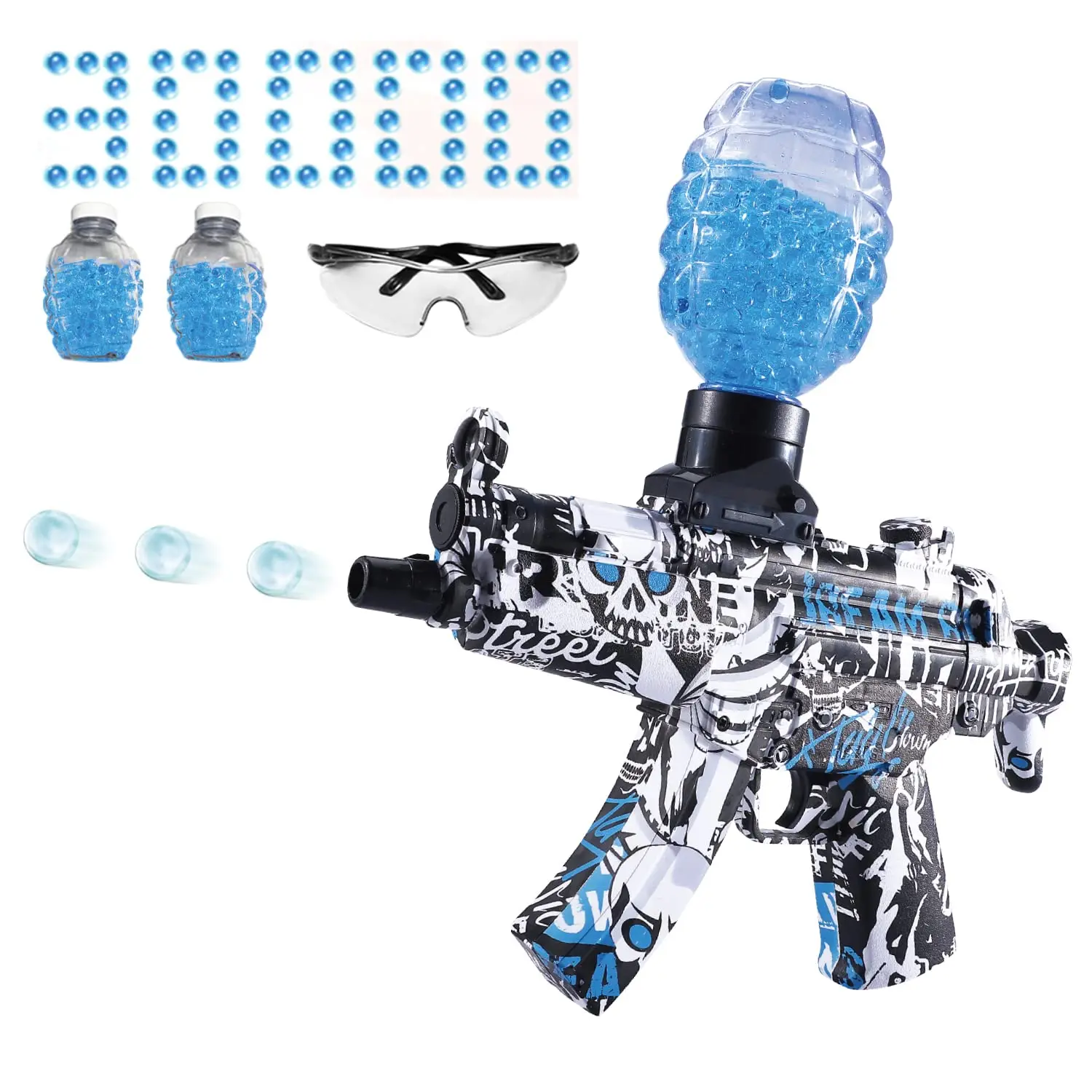 Electric Gel Ball Blaster Gun Manual Splatter Ball Blaster With 30000 W ...