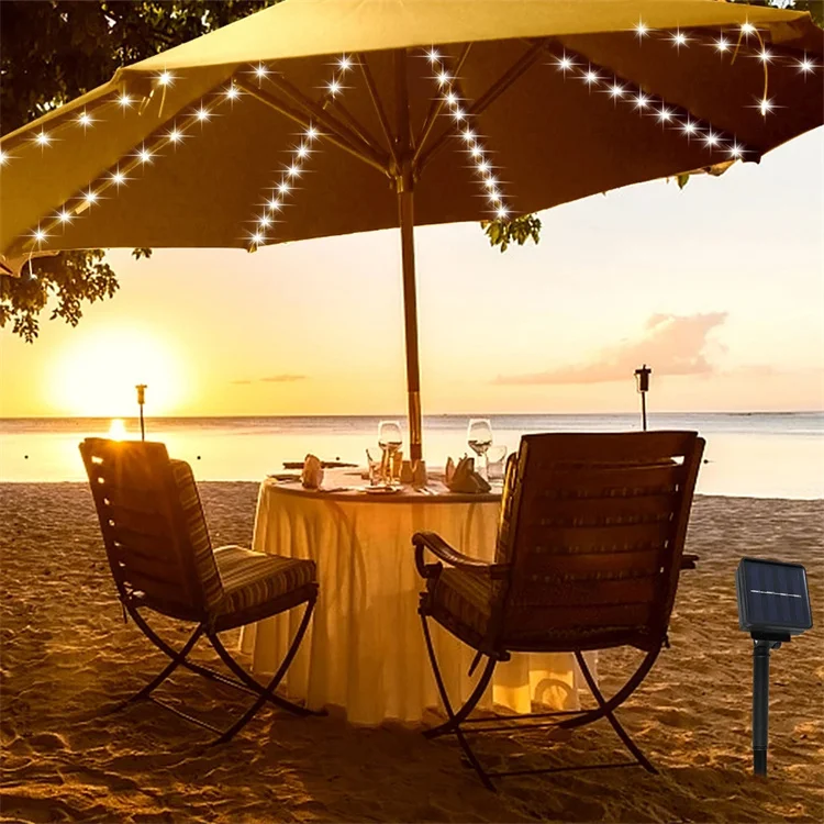 christmas patio umbrella JEAREY 9FT Outdoor with Solar Lights, LED Lighted Pool Umbrella with Tilt and Crank, Outdoor Table Umbrellas for Deck, Yard & Market (Royal Blue) : Patio, Lawn & please choose the Autlaycil 13 Solar LED String Light Umbrella