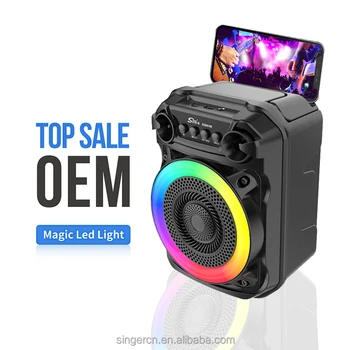 ZQS6166屋外ワイヤレスポータブルBTスピーカーサブウーファーLED