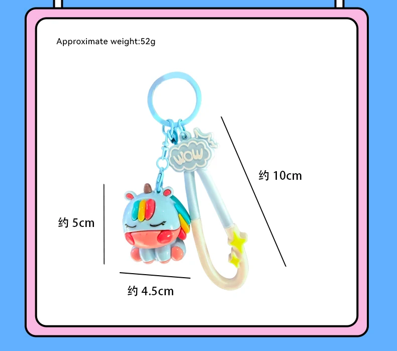 product wholesale pvc electroplating cute pony doll keychain 3d cartoon uv keychain car decoration and holiday promotional gifts515-60