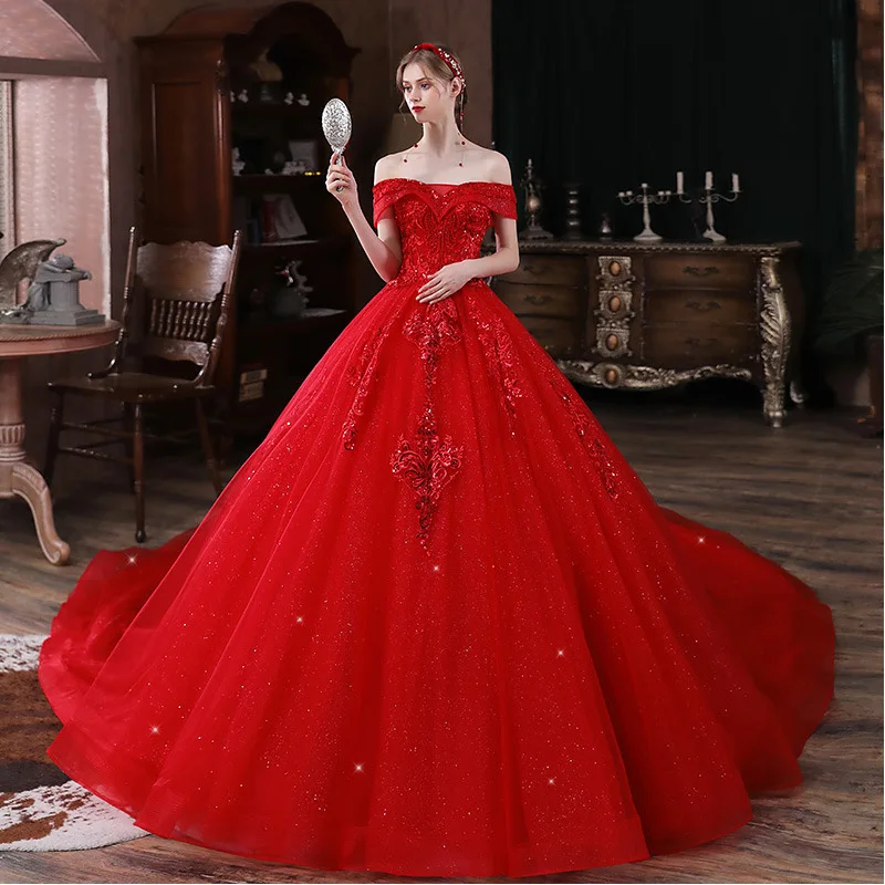 Red Ball Gown Wedding Dress ...