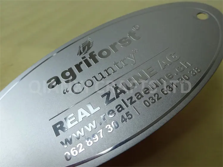product aluminum stainless steel engraving uv printing silk screen offset printing metal nameplate tags raised metal logo plate-7