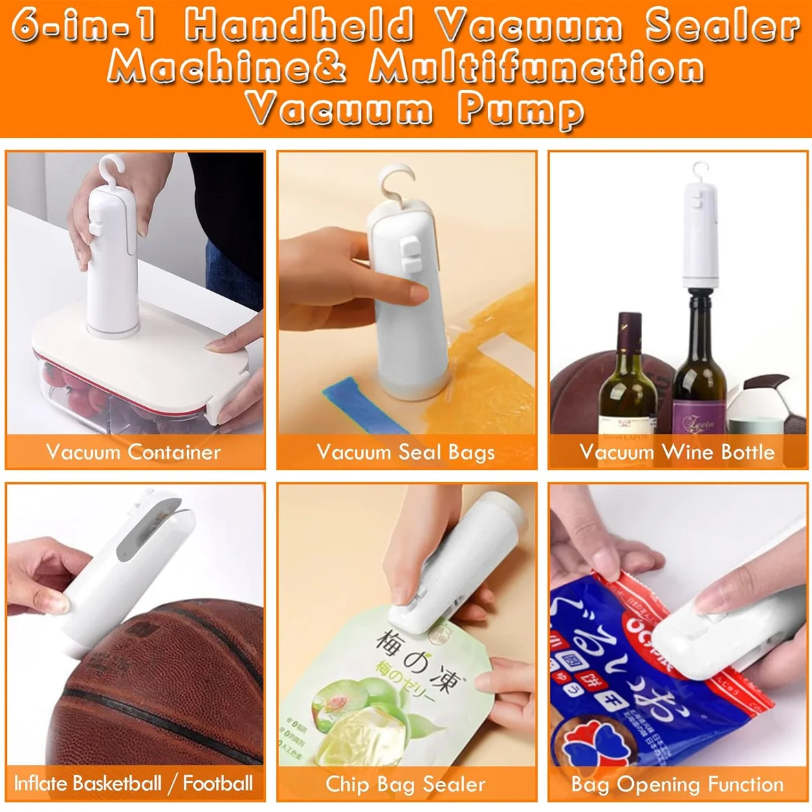 Kitchenware Items Storage Mini Portable Vacuum Sealer Bag Air Pump