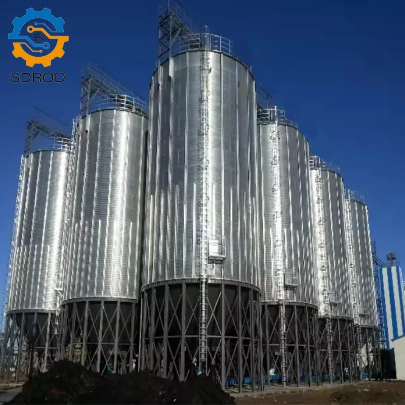 SDROD Customized Automatic Galvanized Steel Silo Poultry Equipment System for Farm Livestock Grain Maize Storage Warehouse
