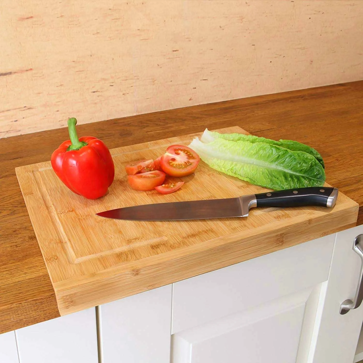 Bamboo Chopping Board Large Counter Edge Cutting Board Wood Pastry