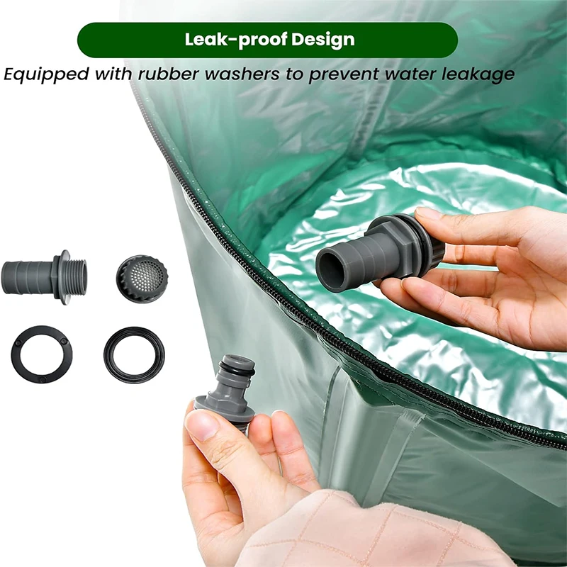 Factory Custom Rain Bucket Rain Water Collection Tank Outdoor Tarpaulin Plastic Water Storage Collapsible Rain Barrel for Sale