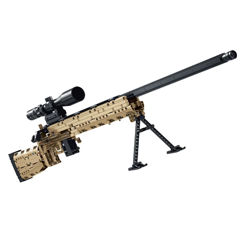 Building Blocks AWM Sniper Rifle Building Block Gun with Bullets Assemble Jigsaw Puzzle Pieces Toy Boy Gift