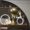 Globe ok three-piece set (gold/white)