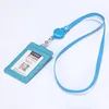 Light blue lanyard-pu retractable buckle