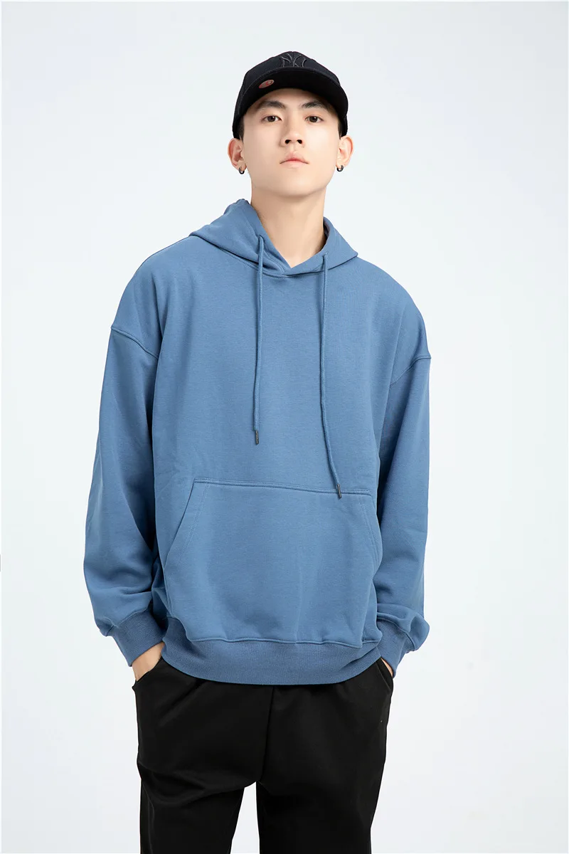 H112 460gsm Cotton Men 5xl Plus Size Plain Oversized Pullover Fleece Lining Sweatshirt Blank
