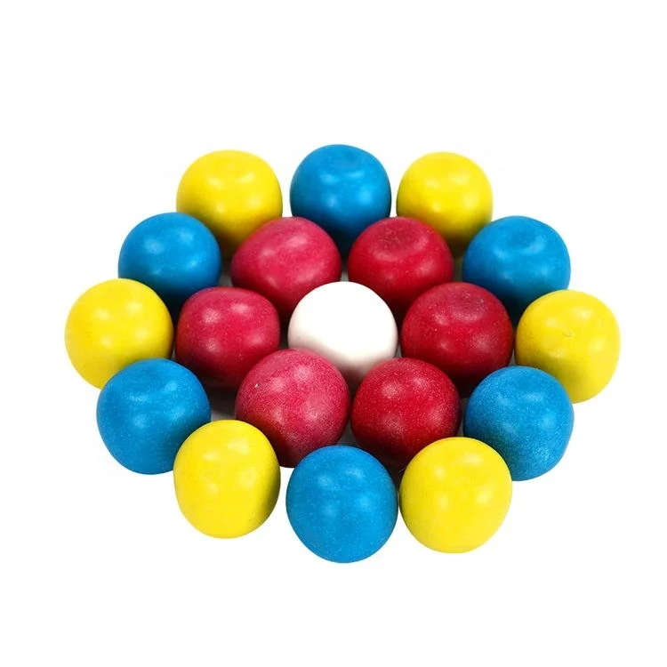 Halal Multi-color Assorted Fruit Flavor 25mm 8g Big Bubble Gum Ball in Jar