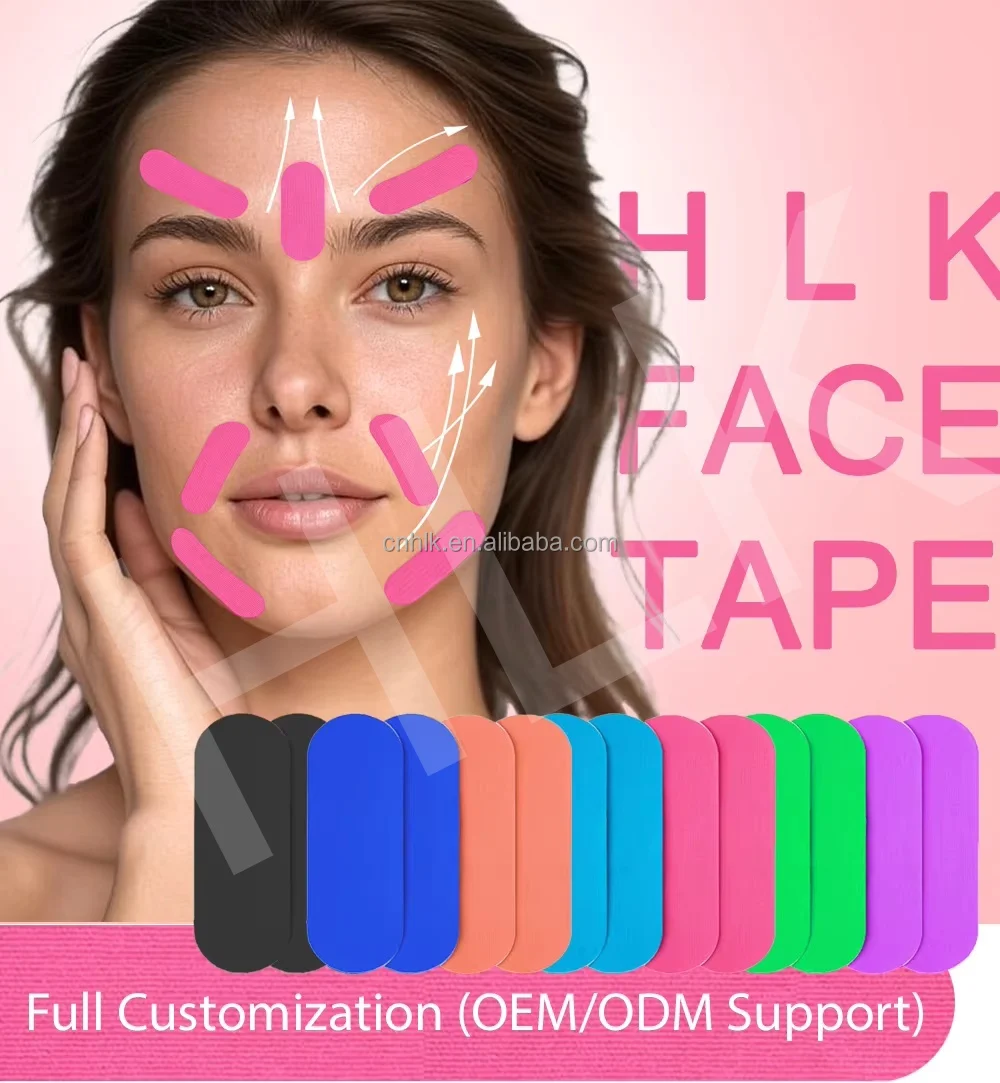 product hlk premium material beauty precut anti wrinkle private label kinesiology double chin lifting lift face tape for wrinkles face-0