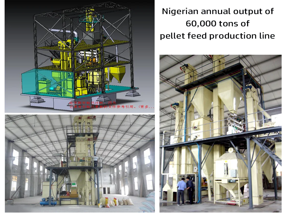 Small Feed Mill Plant Used 5001000 Kg/h Livestock Pellet Feed