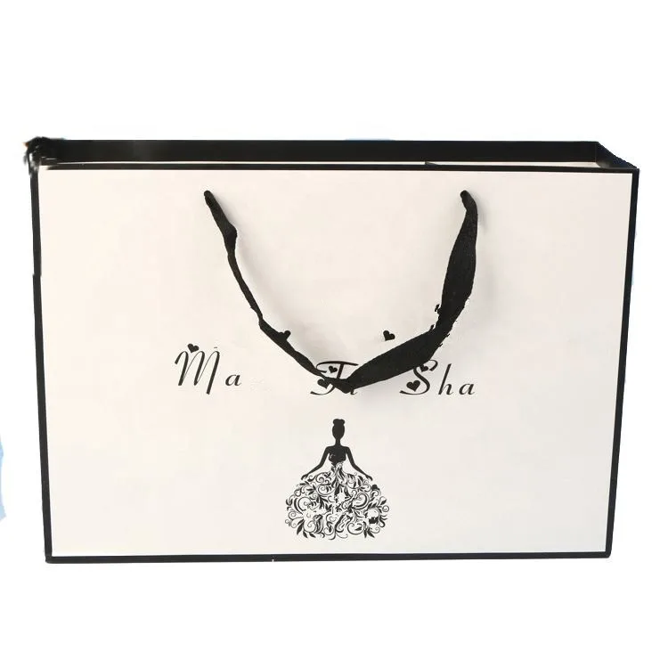 B Recycled Machines to Make Luxury Small White Black Orange Shopping Gift Flower Bouquet Kraft Packaging Paper Bag