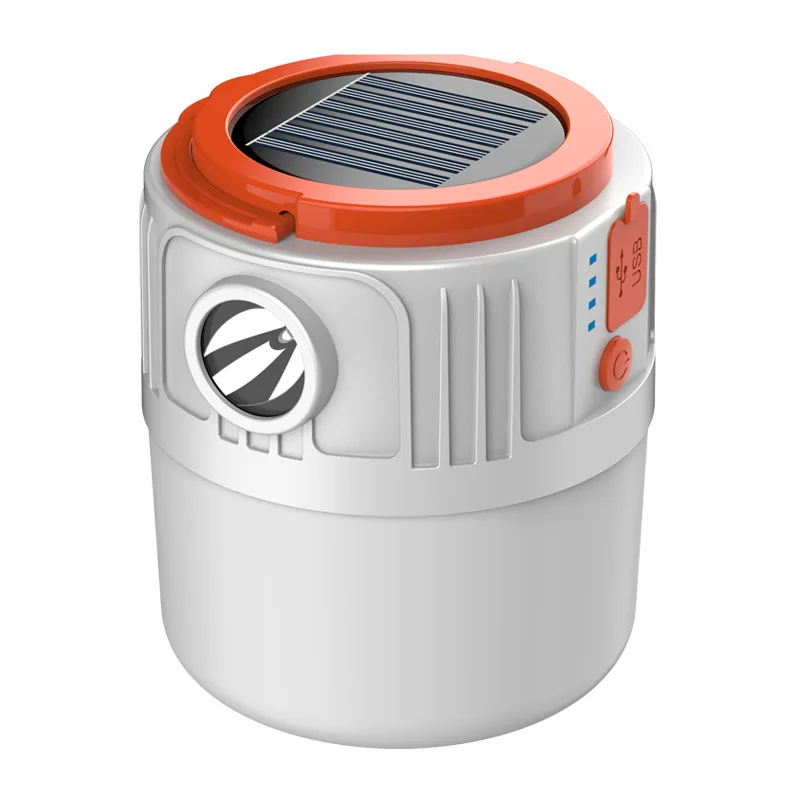 Light Portable Camping Led Solar Rechargeable Lantern Outdoor Emergency With Mobile Phone Charger 5 Modes Torch Lamp Flashlight