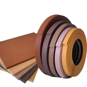 0.4mm 1mm Pvc Material Edge Banded Mdf Plain Plywood Edge Band Tape Molding Shaped High Gloss Pvc Edge Banding in Roll