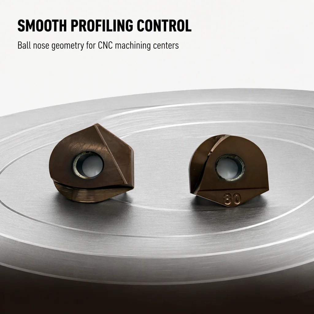 ZZST ZPFG160 Carbide Ball Nose Milling Insert for CNC 3D Profiling and Mold Machining