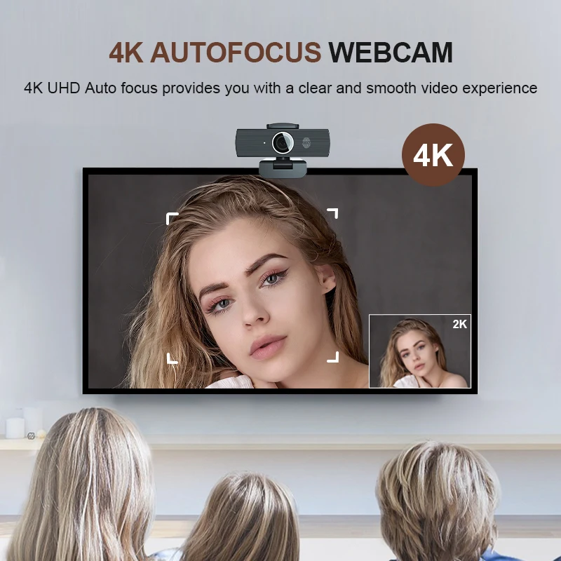 Luckimage video meeting webcam autofocus zoom 60fps pc camera webcam EPTZ 4k conference camera