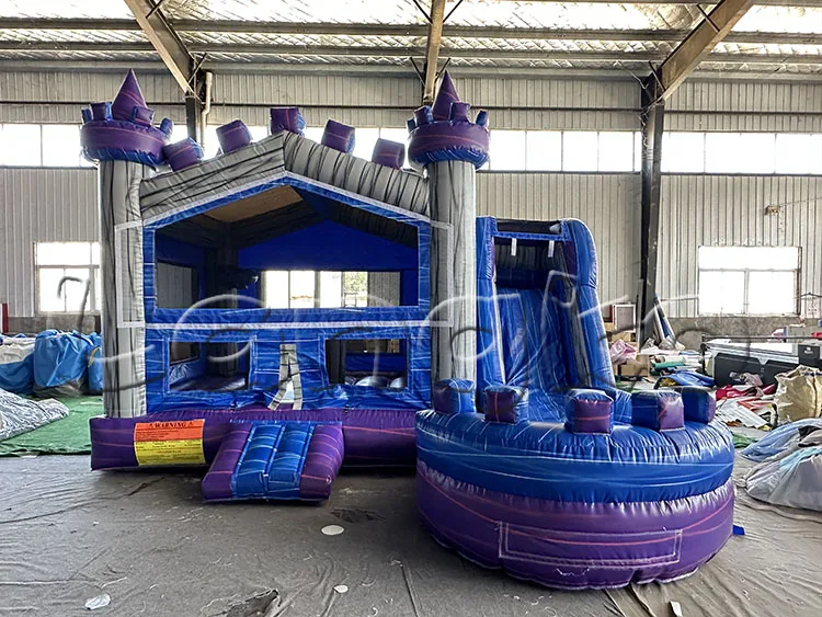 Alibaba Mini Combo Inflatable Deluxe Bouncer Jumper Water Slide Forest Inflatable Bounce House Combo ...