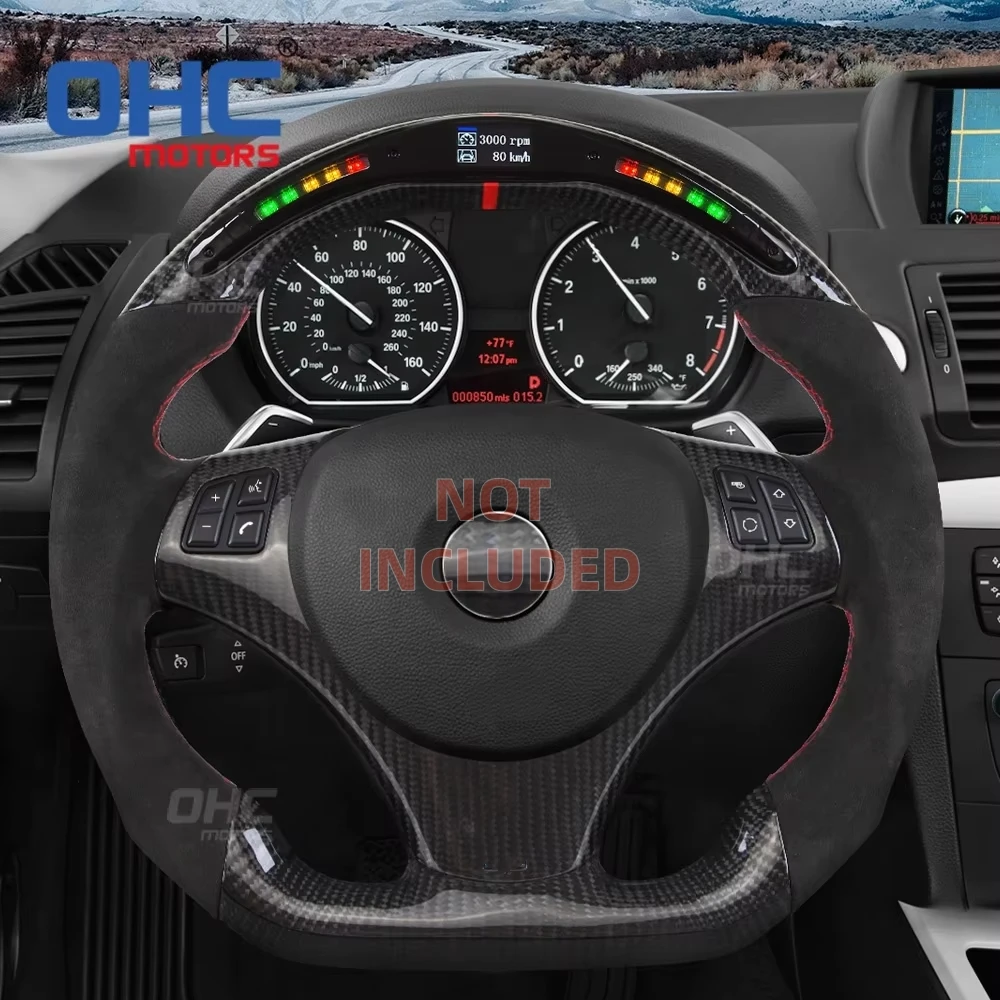 Carbon Fiber LED Steering Wheel For BMW E90 E92 E93 M3