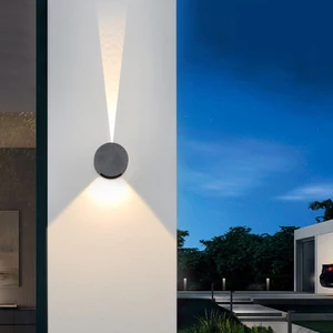 Waterproof IP65 Outdoor Corridor Light Modern Minimalist up Down Led Wall Light Bedroom Bedside Light Indoor Square Wall Lamp