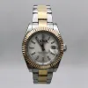 Rose Gold Silver Case +White Dial