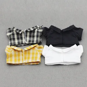 New Arrival Mini 17cm DIY Toy Doll Clothes Fashionable PVC T-Shirt in Customizable Size Doll Accessories