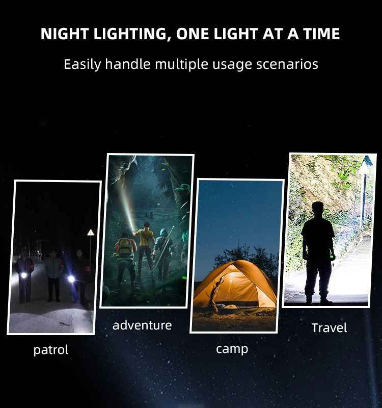 Factory Direct Sales Tactical LED Flashlight High Lumens Long Range ...