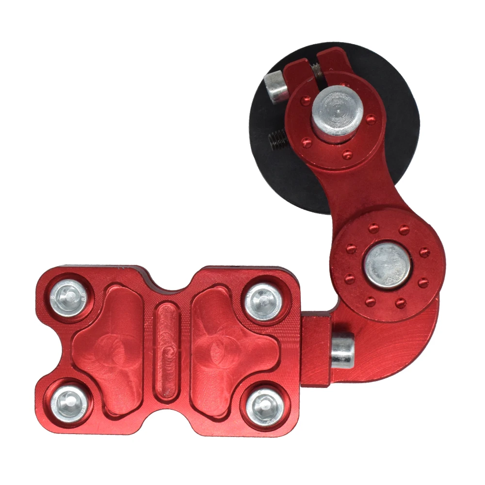 Motorcycle Chain Adjuster Chain Tensioner Automatic Adjuster Aluminum Red For Motocross Dirt Bike ATV 