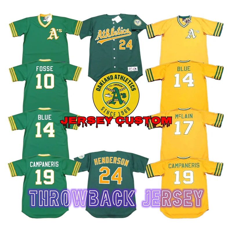 Blank Oakland A's Throwback Jersey