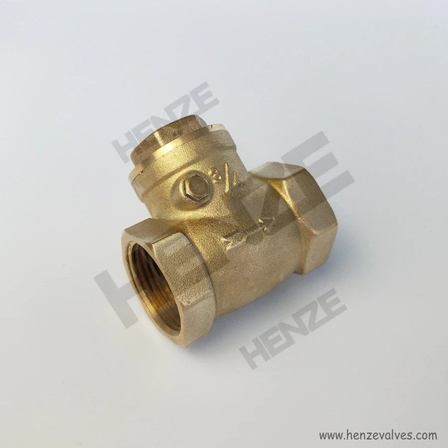 Brass Copper Threaded Swing Check Valve NPT or BSP PN CL WOG