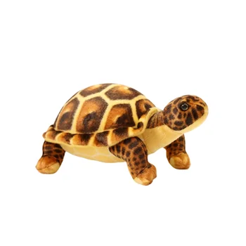ELAINREN Ultra-Soft Large Brown Tortoise Plush Pillow, Realistic Sea Turtle Stuffed Animal, 19.7 Inch Lifelike Ocean Plushie Toy, Great Gift For Kids & Turtle Lovers