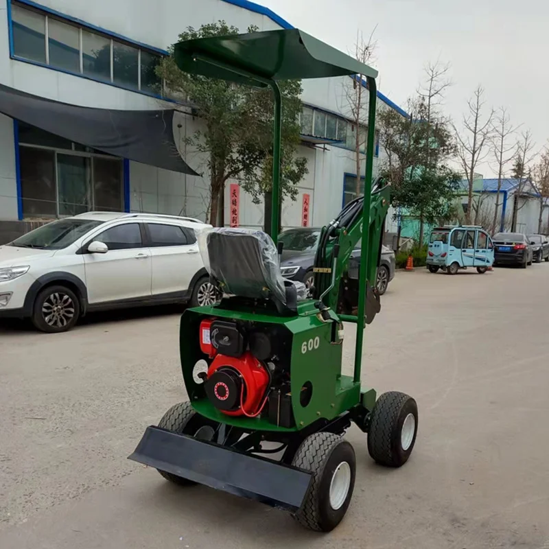 Gasoline/diesel Engine Multi-function Compact Mini ATV Towable Backhoe Loader 4x4 Tractor Backhoe for Sale