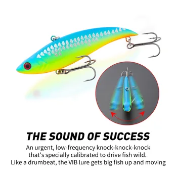 Cheery 21g Bionic Hard Bait VIB Plastic Lure for Freshwater Sea Fishing Submerged 28g Tremor Vib Gear Carp Target 15g ABS Materi – Hard Lure – view 5