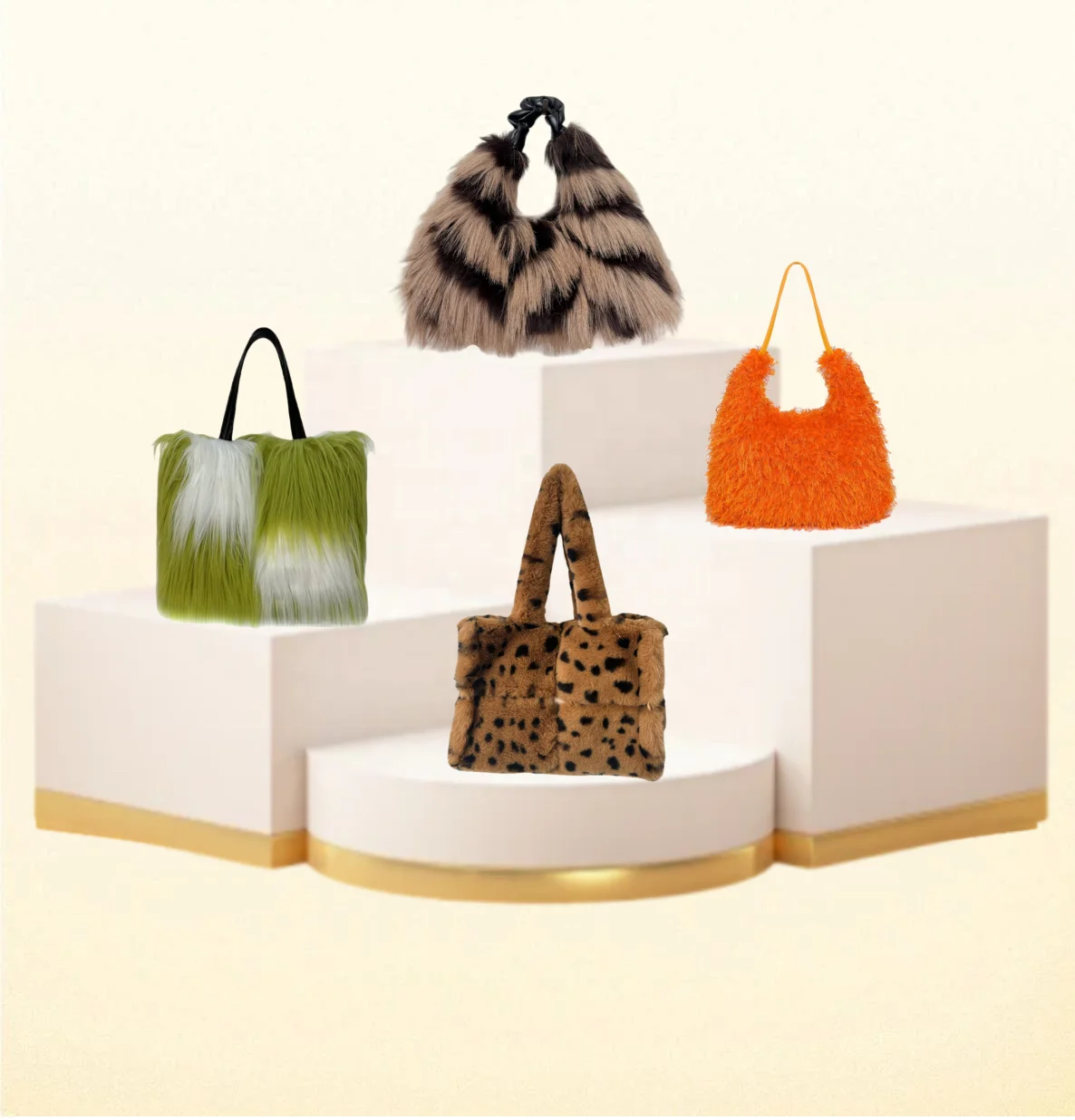 WB217 Latest Fall Winter Imitation Fox Fur Jacquard Plush Shoulder