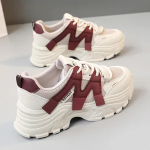 QRJ01  New Fashion Women's Shoes Breathable Dad Shoes Heightened Platform Sneakers Women's Shoes