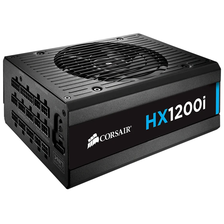 海盗船hxi系列hx1200i 1200瓦全模块化电源，配有80 + 铂金哈斯韦尔就绪