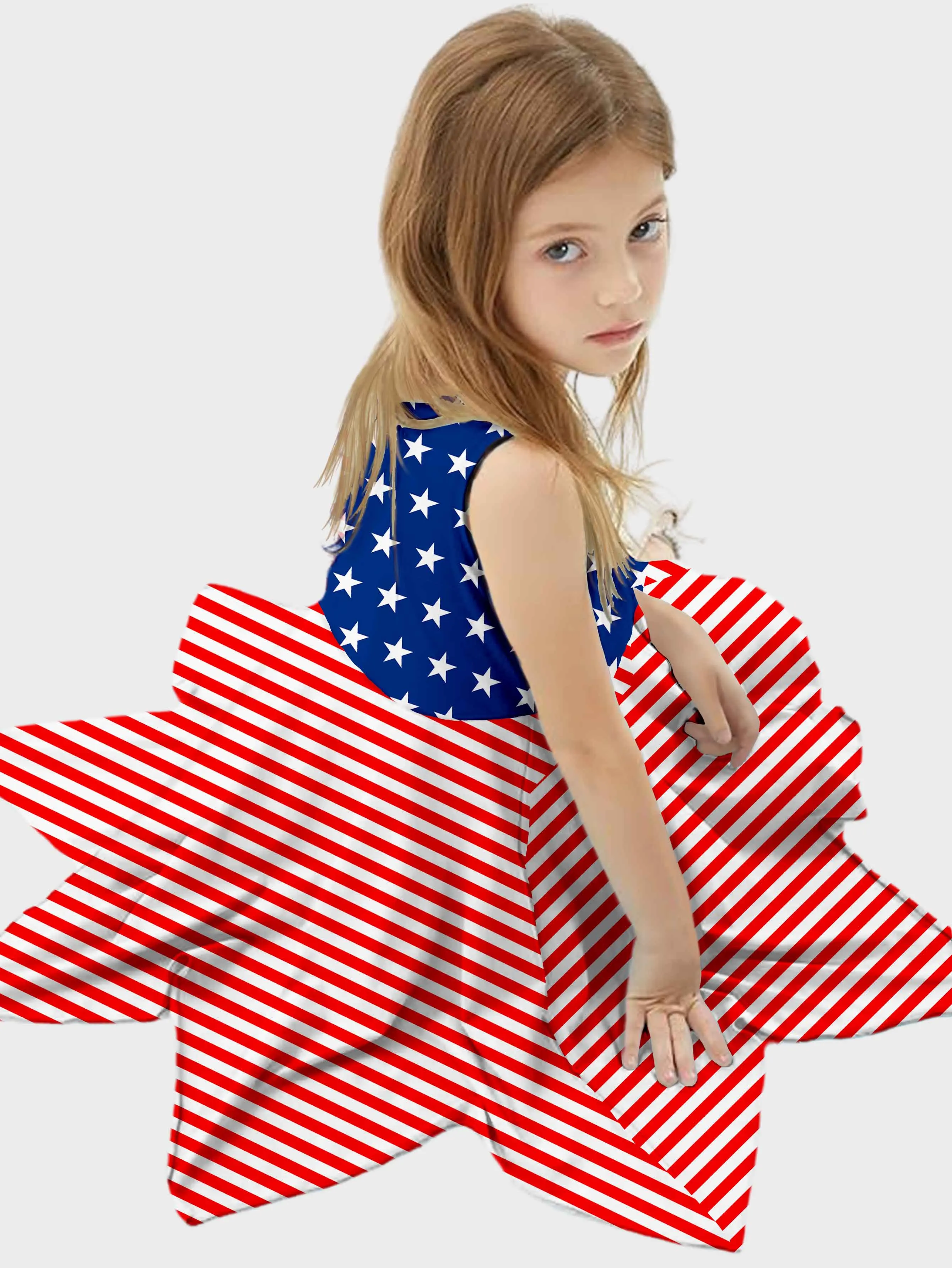 Zanarzt Toddler Girls 4th Of July Dress Independence Day Clothes For...