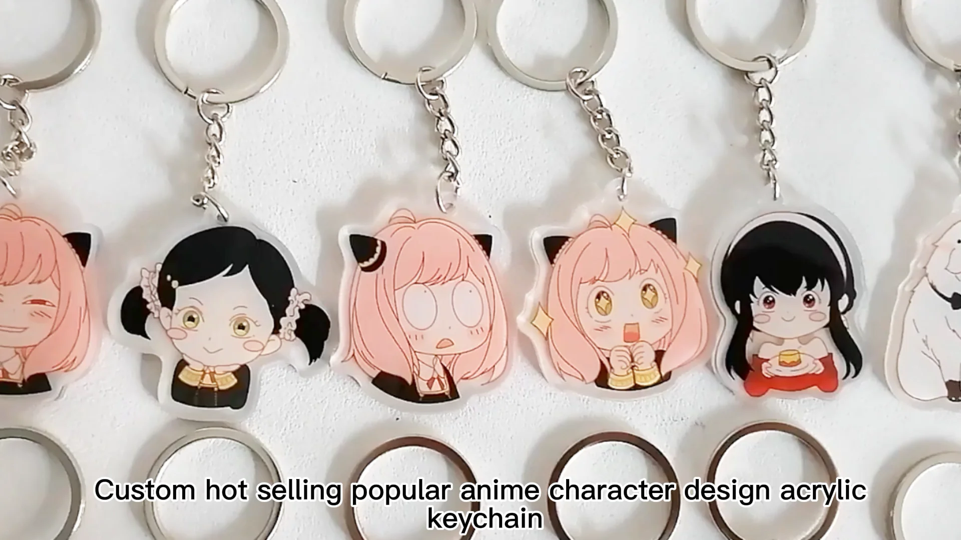 Custom Transparent Keychains Cute Anime Cartoon Two Side Printed ...